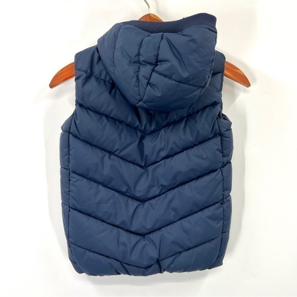 M&S London Studio Boy's Blue Hooded Puffer Vest Size 8-9 - Picture 6 of 12